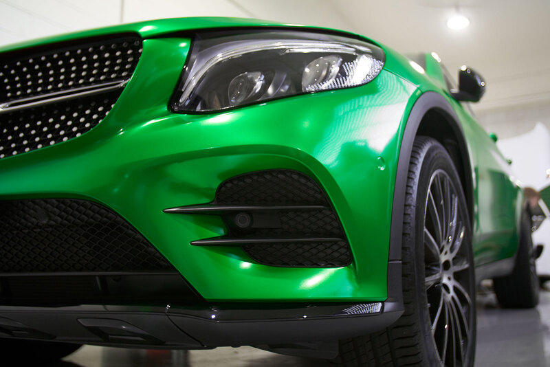 Mercedes GLC wrapped in Satin Green
